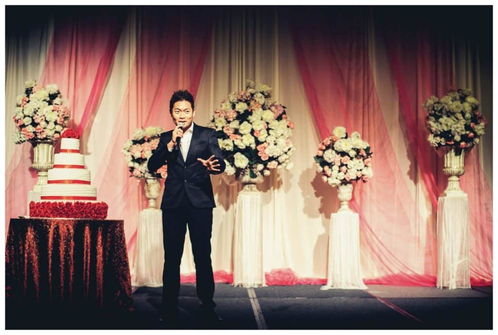 Singapore Emcee James Yang hosting a Wedding