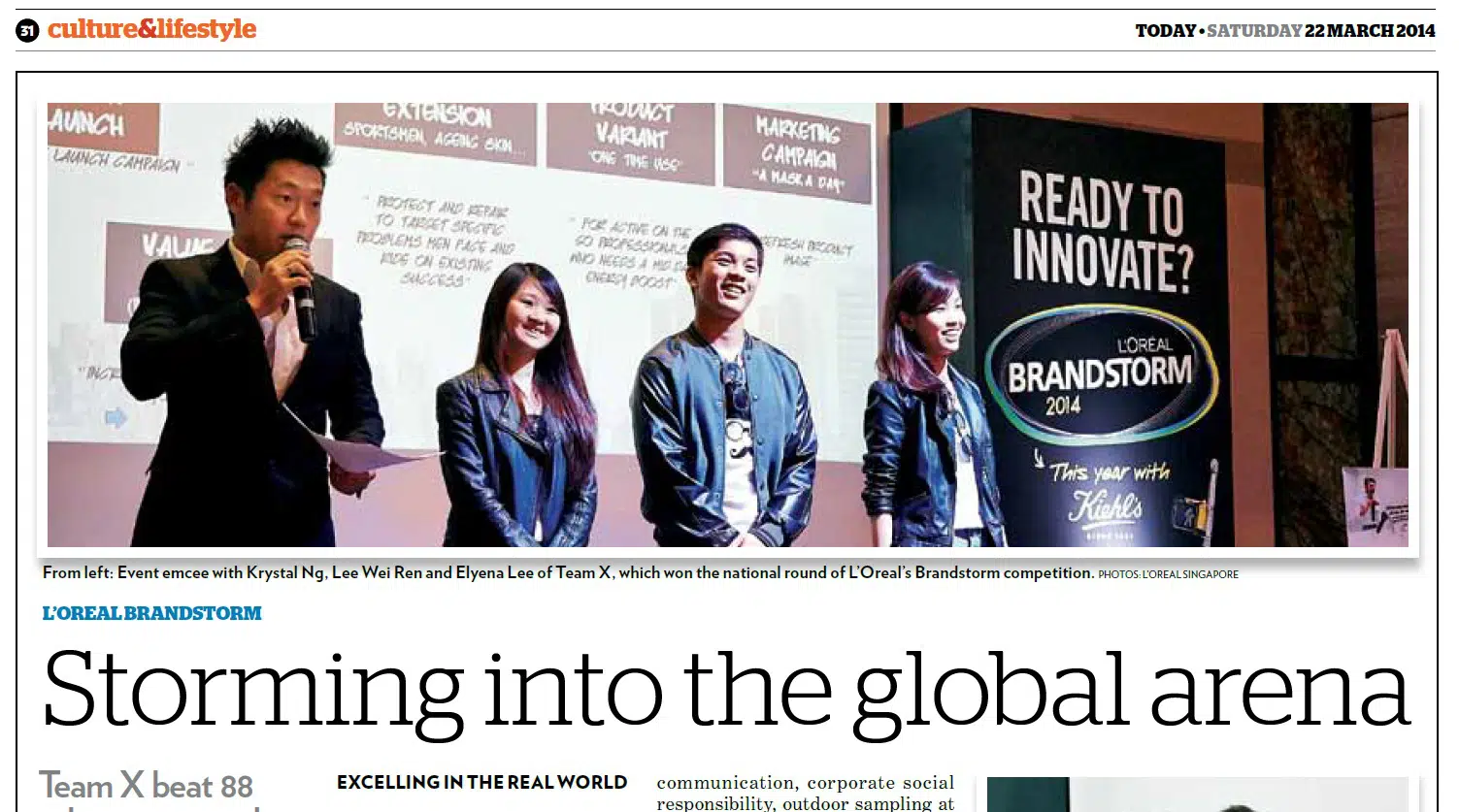 Singapore Emcee James Yang hosting Loreal Event