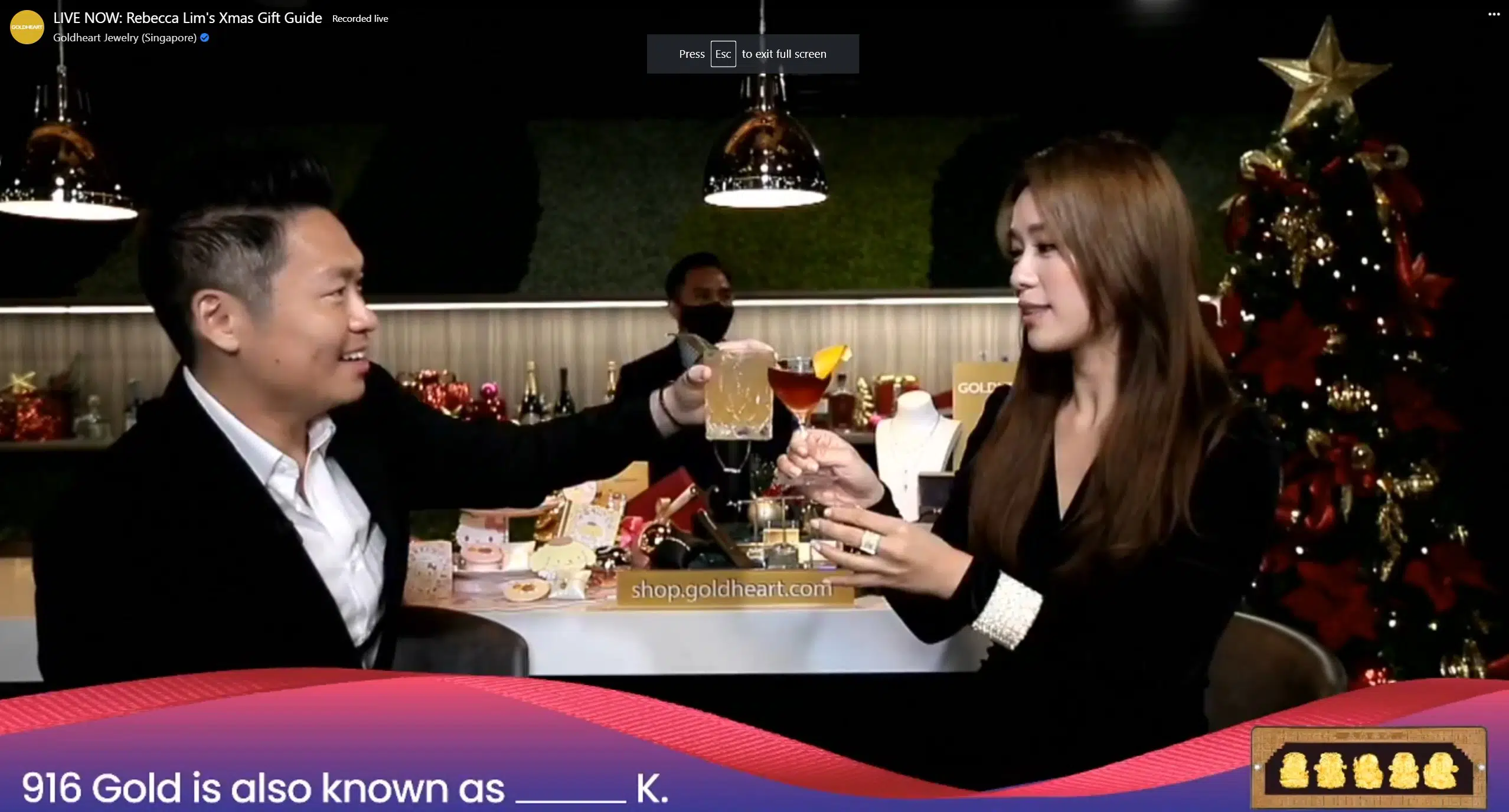 Virtual Events Emcee James Yang with Rebecca Lim & GoldHeart