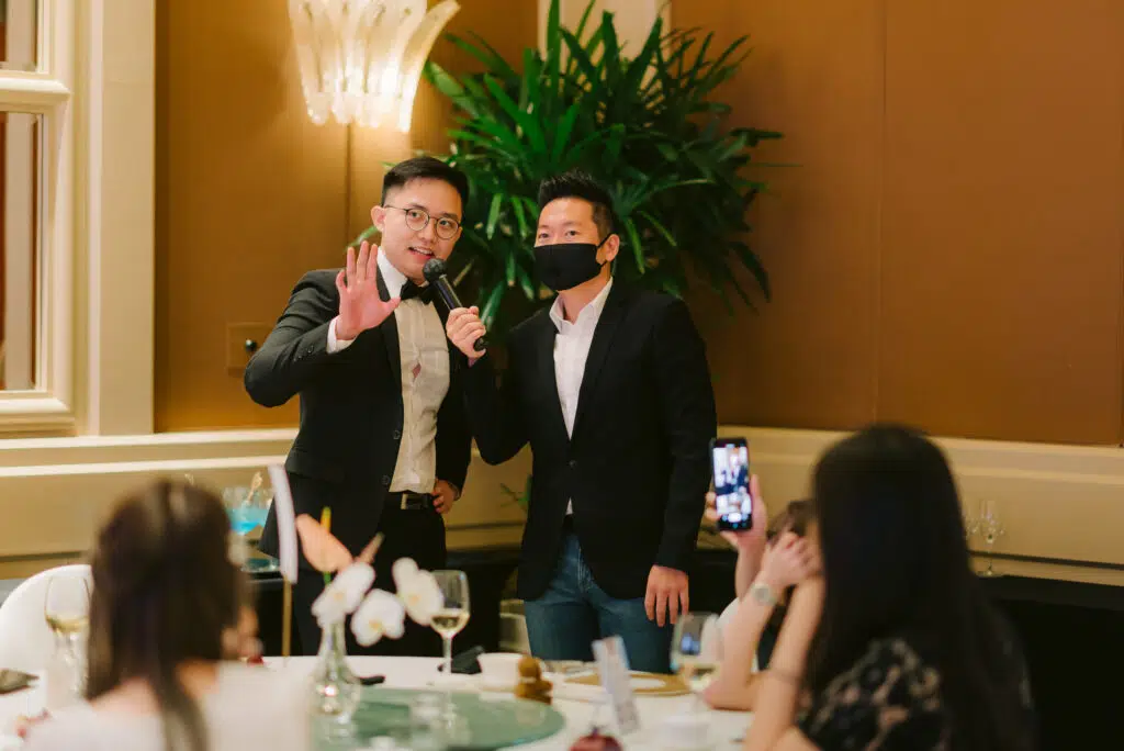 Singapore Emcee James Yang hosting Wedding Event