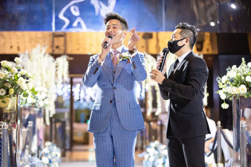 Singapore Emcee James Yang hosting Wedding Event